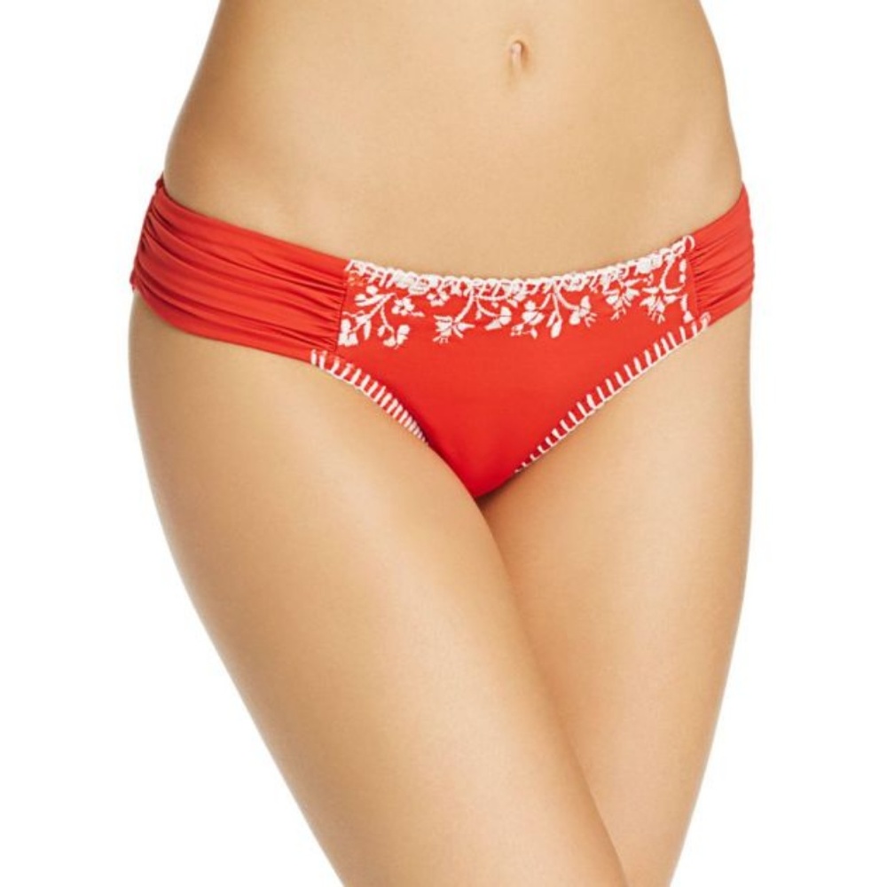 Lucky Brand Red Stitch in Time Bikini Bottoms M